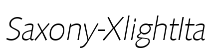 Saxony-XlightIta Font Image