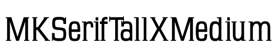 MKSerifTallXMedium Font Image