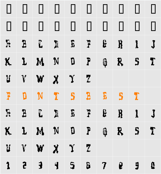 JI-Shoved Character Map