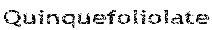 Quinquefoliolate Font Image