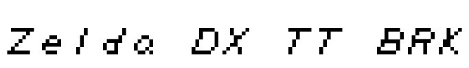 Zelda DX TT BRK Font Image