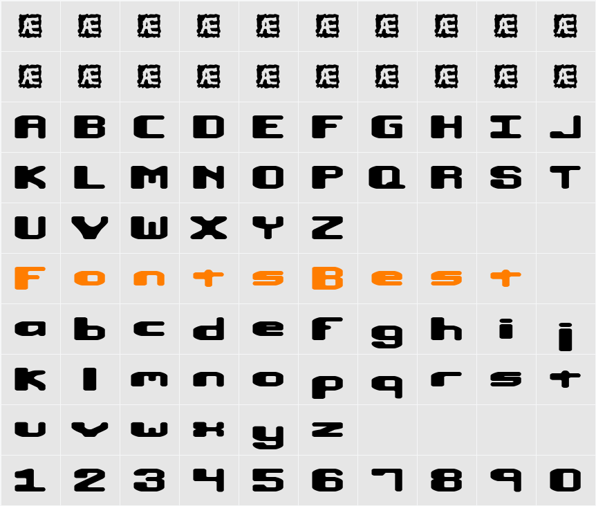 Macropsia BRK Character Map
