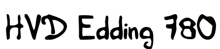 HVD Edding 780 Font Image