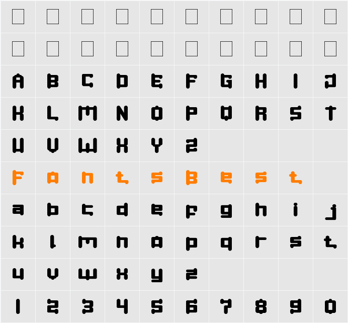 SPACE OBJECT Character Map