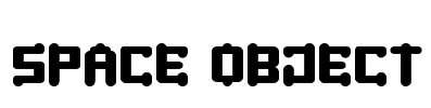 SPACE OBJECT Font Image