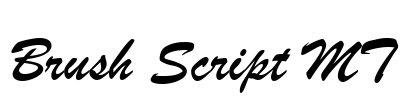 Brush Script MT Font Image