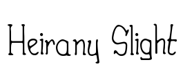 Heirany Slight Font Image