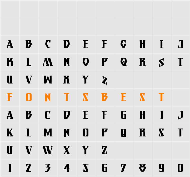 Eternal Knight Condensed Character Map