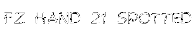 FZ HAND 21 SPOTTED Font Image