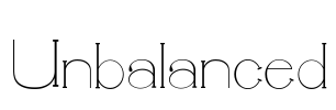 Unbalanced Font Image