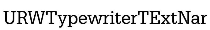 URWTypewriterTExtNar Font Image