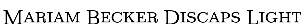 Mariam Becker Discaps Light Font Image
