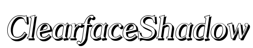 ClearfaceShadow Font Image