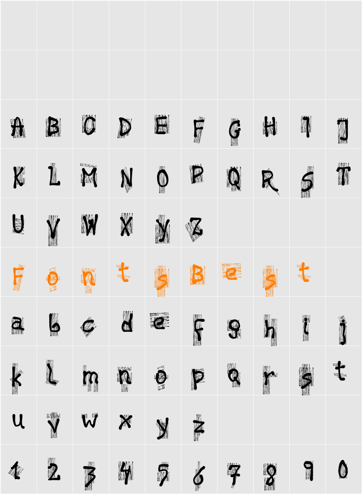History Brush Character Map