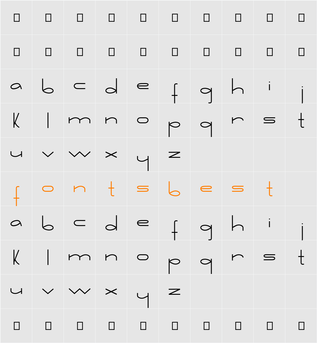 Retorica Character Map