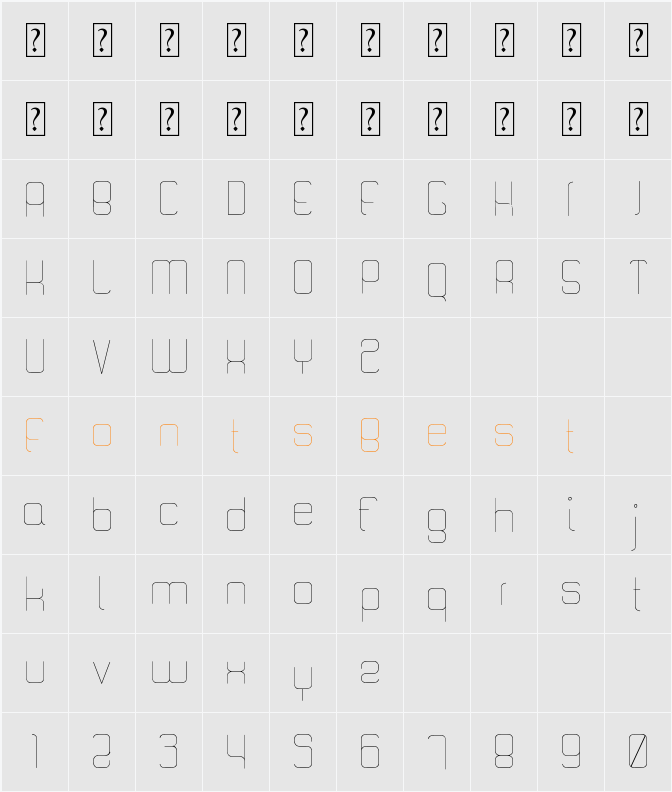 Quattro Character Map
