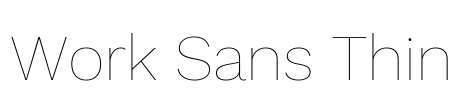 Work Sans Thin