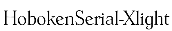 HobokenSerial-Xlight Font Image