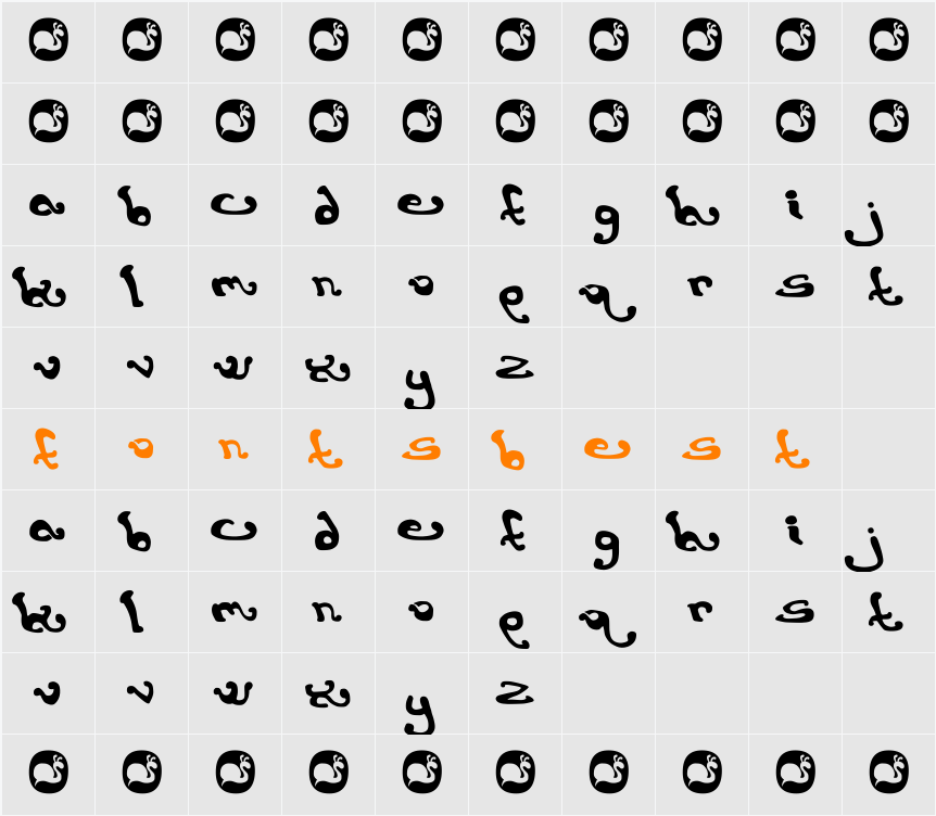 earthling. Character Map