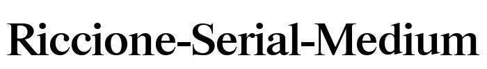 Riccione-Serial-Medium Font Image