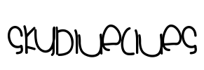 SkyblueClues Font Image