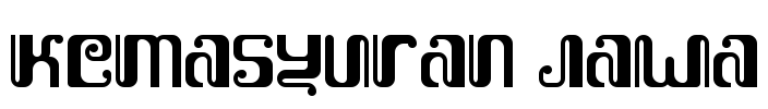 Kemasyuran Jawa Font Image