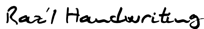 Raz'1 Handwriting