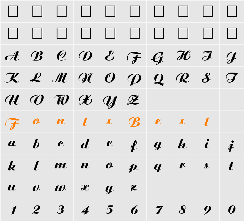 QTArtiston Character Map