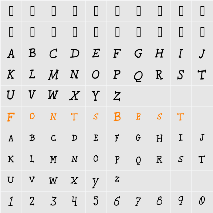 KARROOsmallcaps Character Map