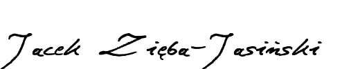 Jacek Zięba-Jasiński Font Image