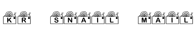 KR Snail Mail Font Image