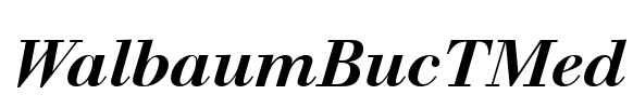 WalbaumBucTMed Font Image