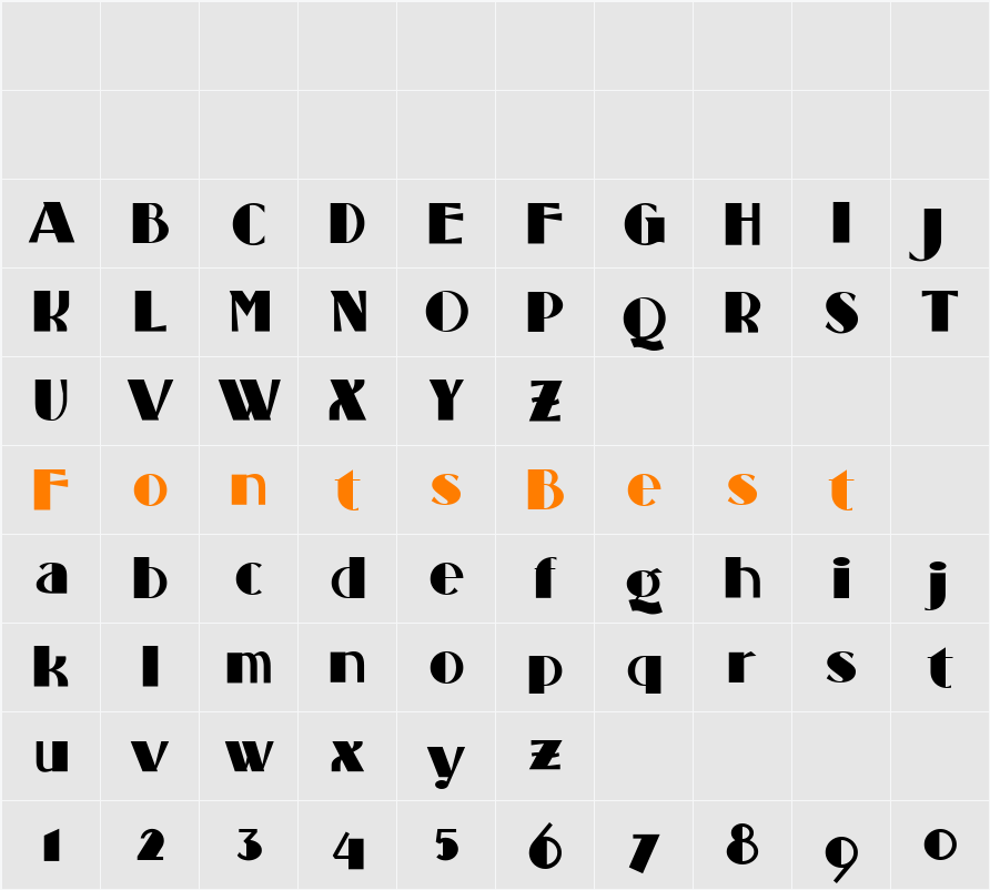 Standing Room Only NF Character Map
