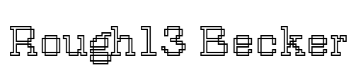 Rough13 Becker Font Image