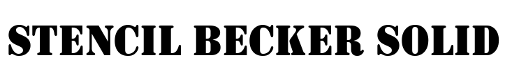 Stencil Becker Solid Font Image