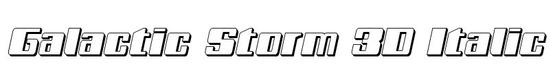 Galactic Storm 3D Italic