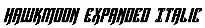 Hawkmoon Expanded Italic Font Image