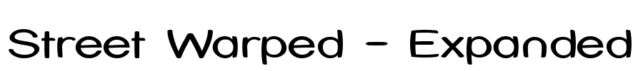 Street Warped - Expanded Font Image