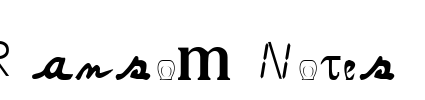 Ransom Notes Font Image