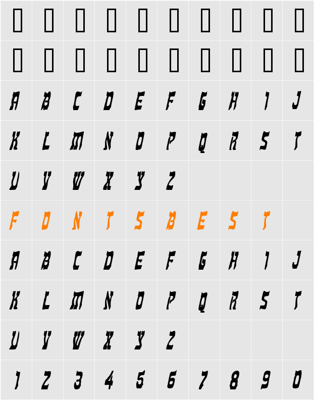 Kosher Thin Character Map