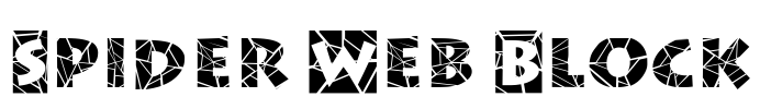 Spider Web Block Font Image