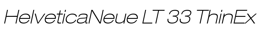 HelveticaNeue LT 33 ThinEx Font Image