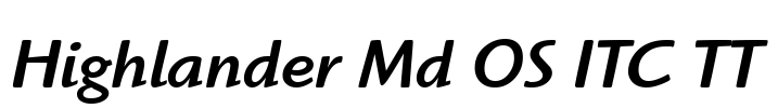 Highlander Md OS ITC TT Font Image
