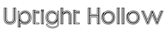 Uptight Hollow Font Image