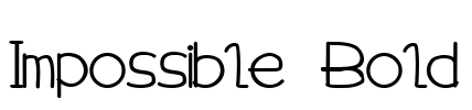 Impossible Bold Font Image