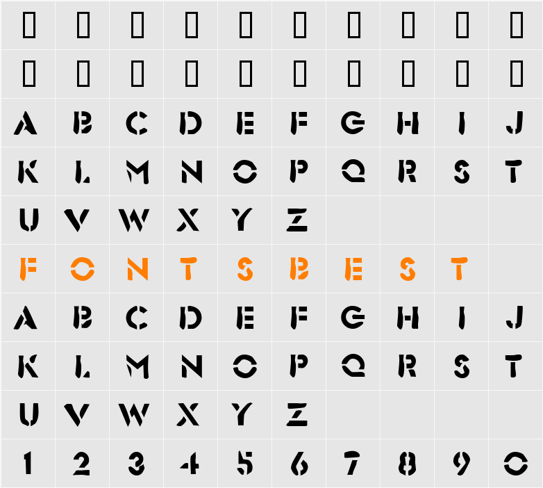 Dirty26 Character Map
