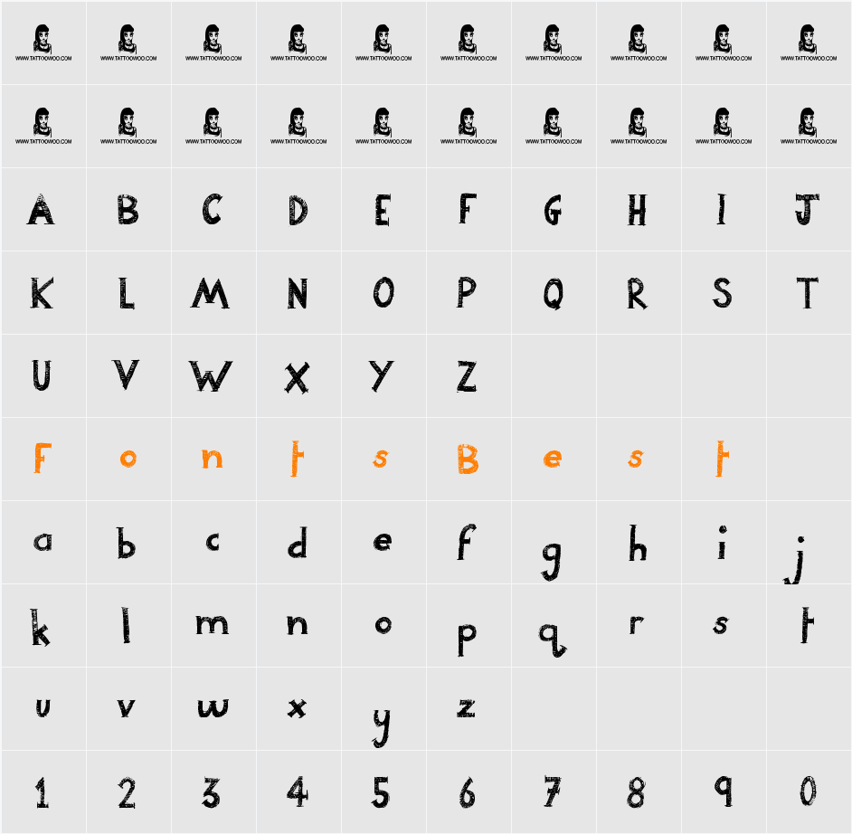 Night Adder Character Map