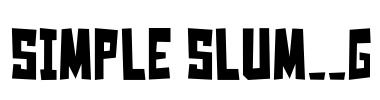 Simple Slum__G Font Image