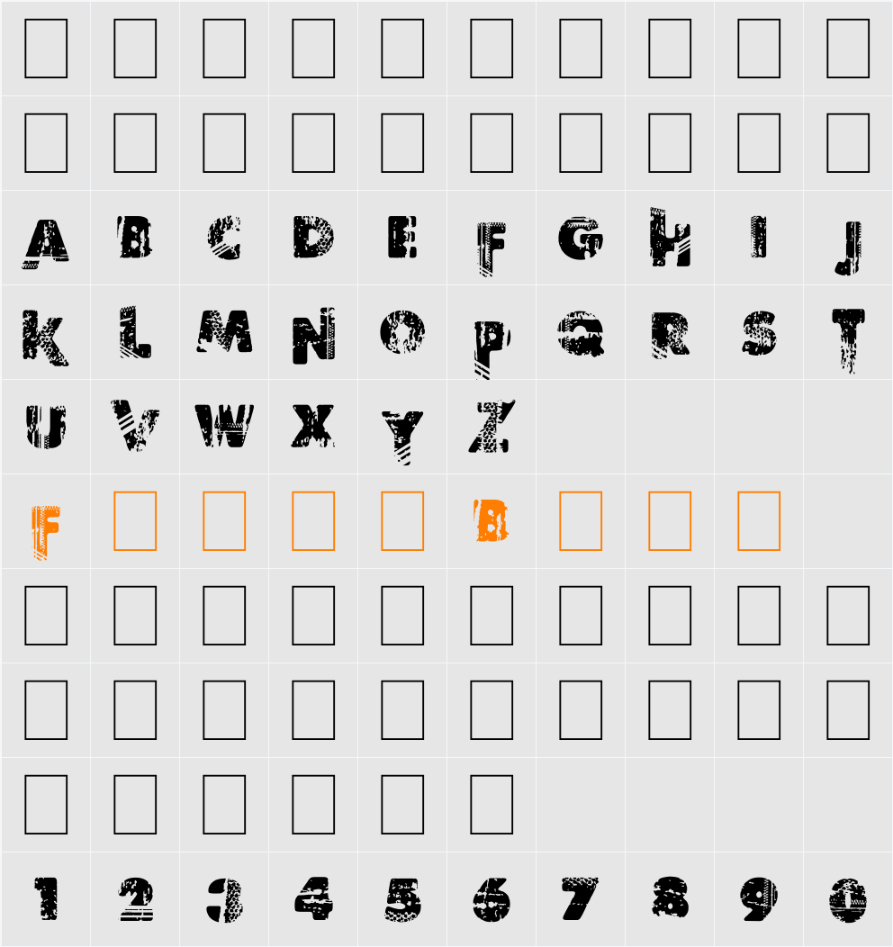 Border Line Character Map