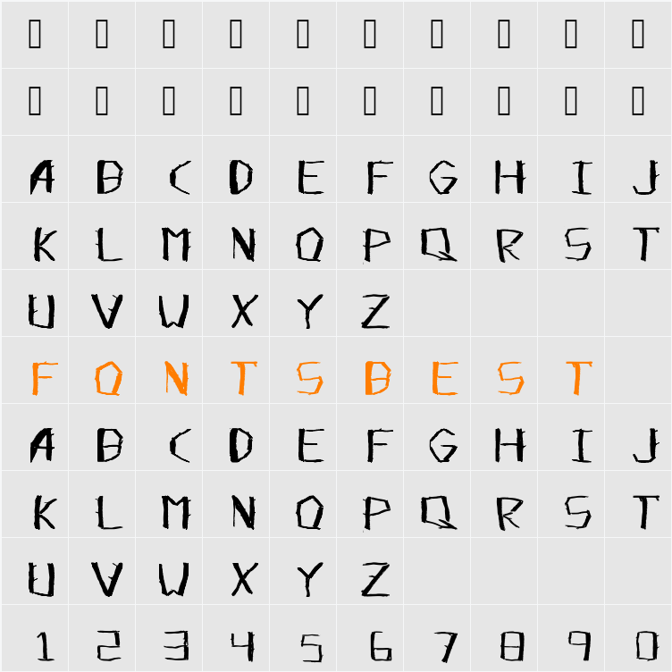 OpenSticks Character Map